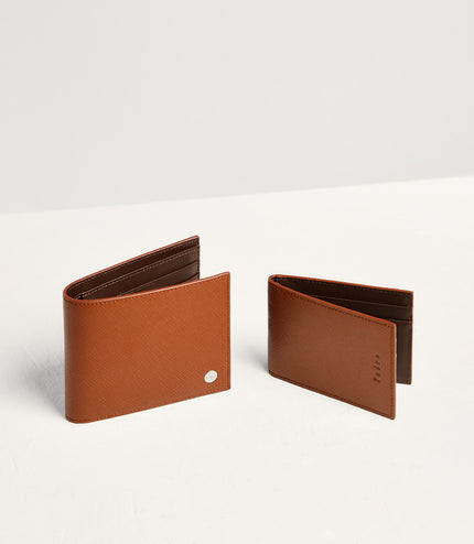 Embossed Leather Bi-Fold Wallet