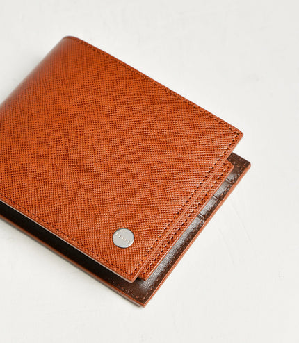 Embossed Leather Bi-Fold Wallet