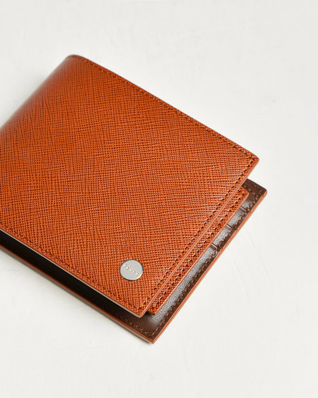 Embossed Leather Bi-Fold Wallet