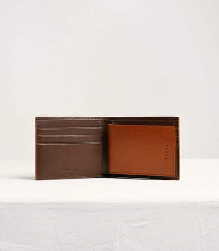 Embossed Leather Bi-Fold Wallet