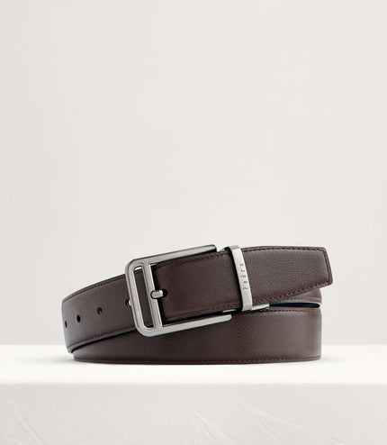 Leather Reversible Pin Belt