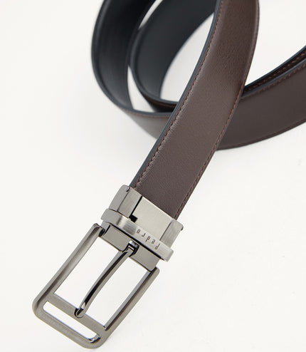 Leather Reversible Pin Belt