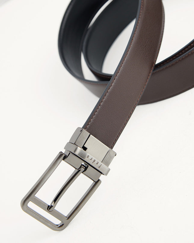 Leather Reversible Pin Belt