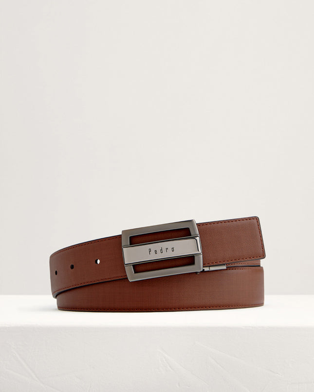 Leather Reversible Tang Belt