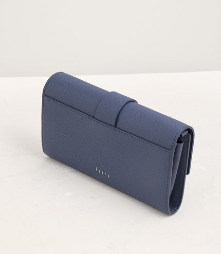 Turnlock Leather Wallet with Chain