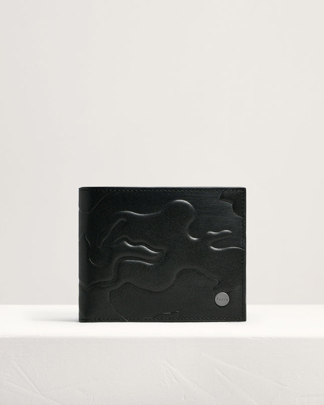 Embossed Leather Bi-Fold Wallet