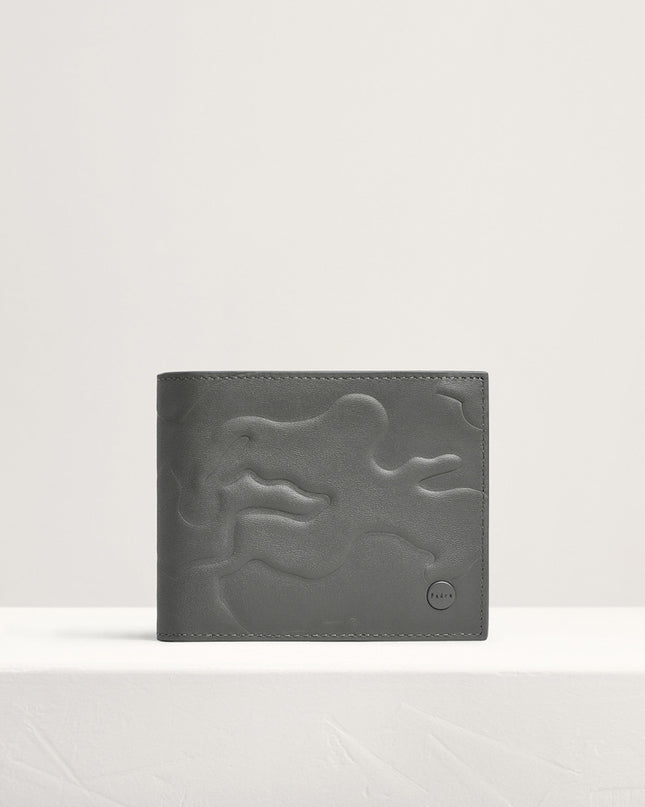 Embossed Leather Bi-Fold Wallet