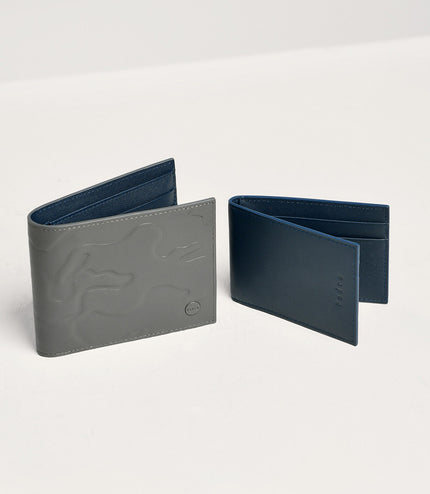 Embossed Leather Bi-Fold Wallet