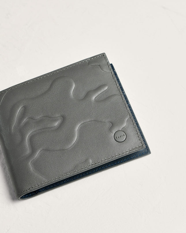 Embossed Leather Bi-Fold Wallet
