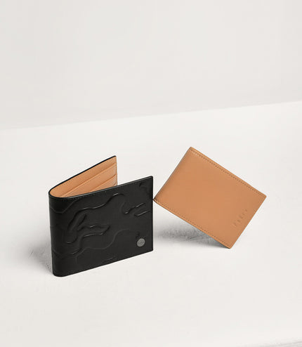 Embossed Leather Bi-Fold Wallet
