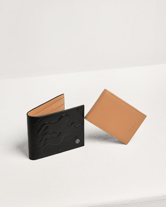 Embossed Leather Bi-Fold Wallet