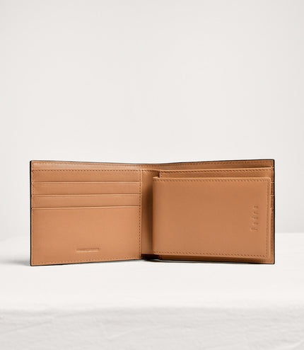 Embossed Leather Bi-Fold Wallet