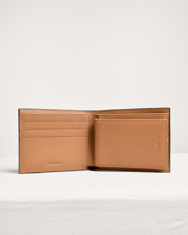 Embossed Leather Bi-Fold Wallet