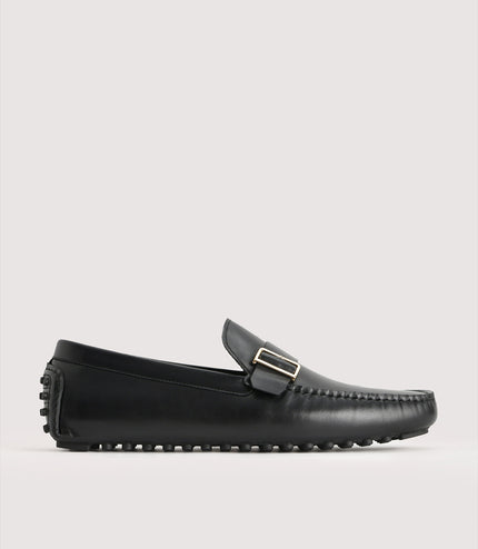 Buckled Leather Moccasin