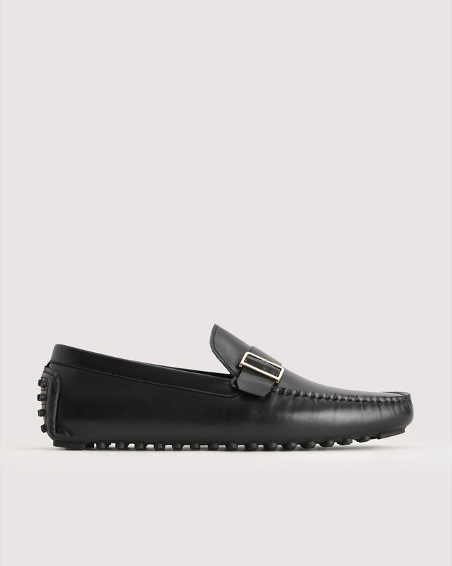 Buckled Leather Moccasin