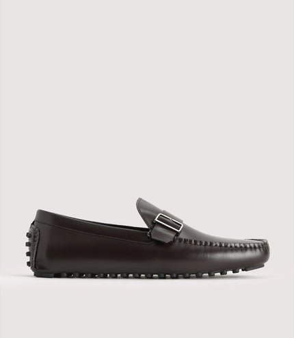 Buckled Leather Moccasin