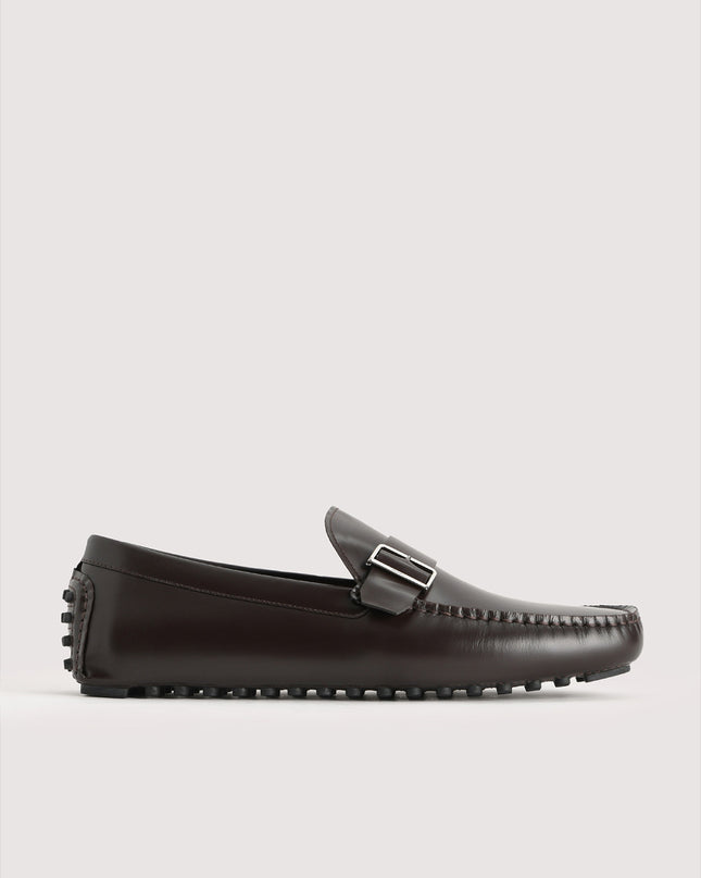 Buckled Leather Moccasin