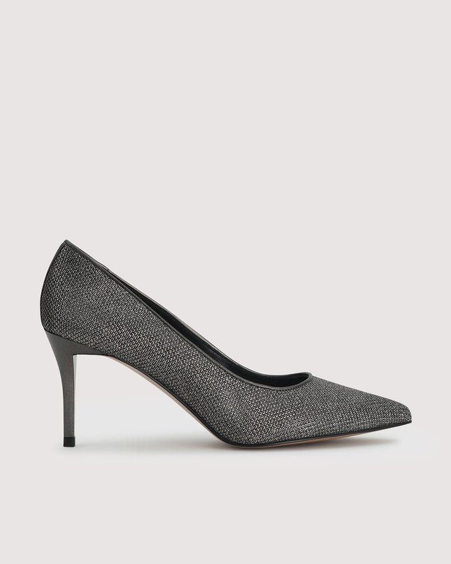 Glitter Leather Pumps