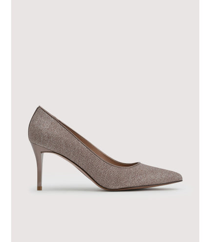 Glitter Leather Pumps