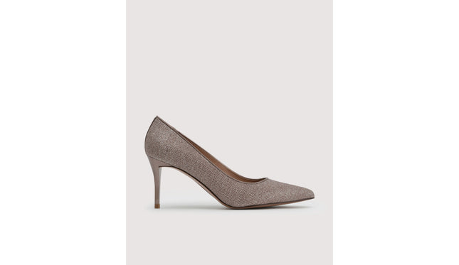Glitter Leather Pumps