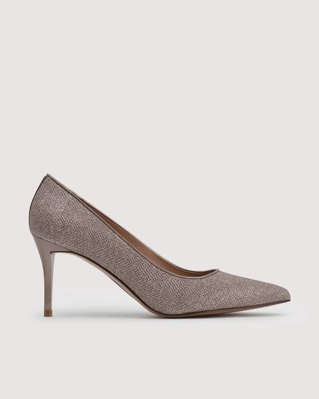Glitter Leather Pumps