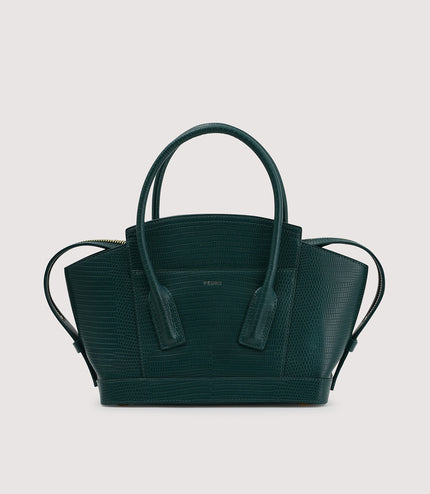 Embossed Leather Top Handle bag