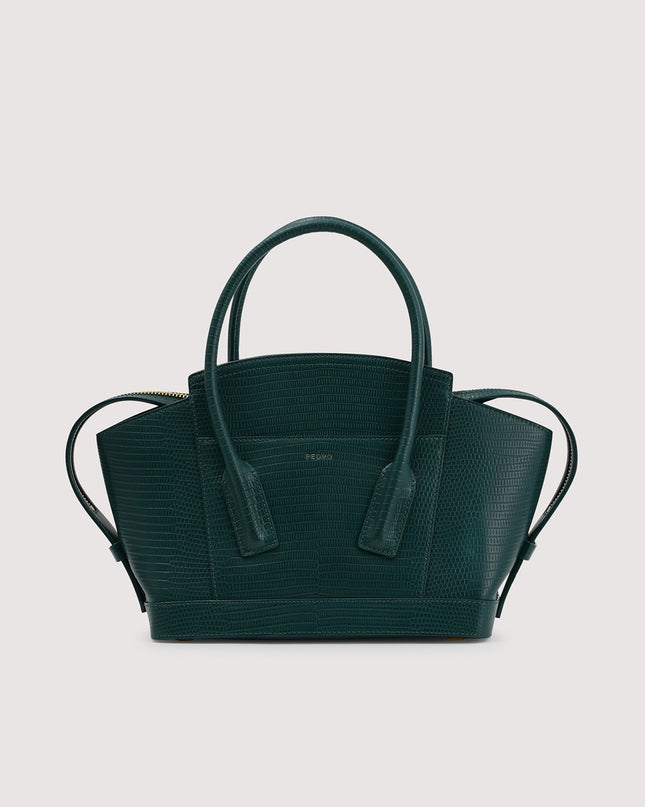 Embossed Leather Top Handle bag