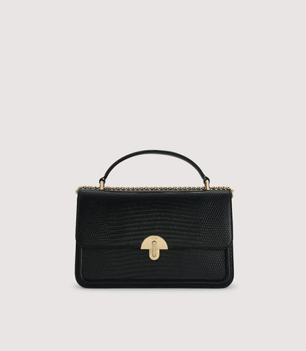 Embossed Leather Shoulder Bag