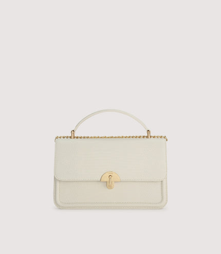 Embossed Leather Shoulder Bag