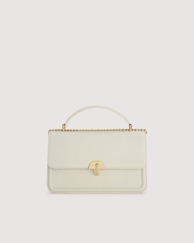 Embossed Leather Shoulder Bag
