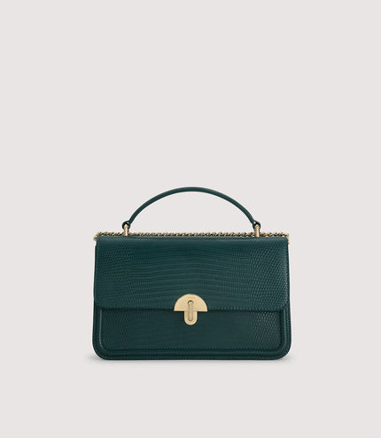 Embossed Leather Shoulder Bag