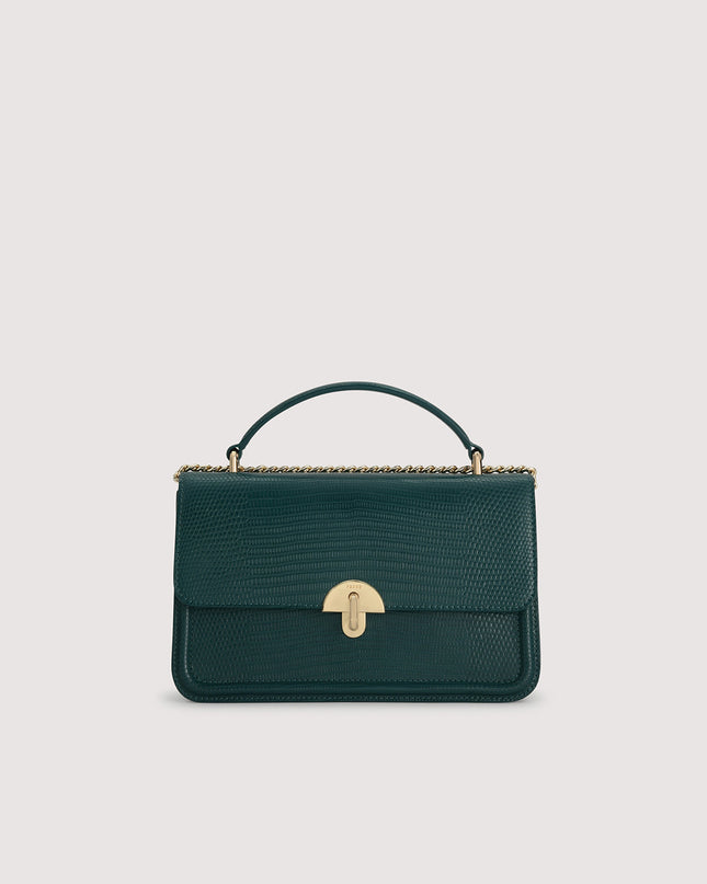 Embossed Leather Shoulder Bag