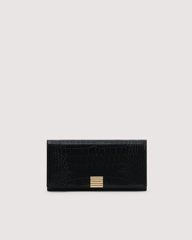 Embossed Leather Wallet On Chain
