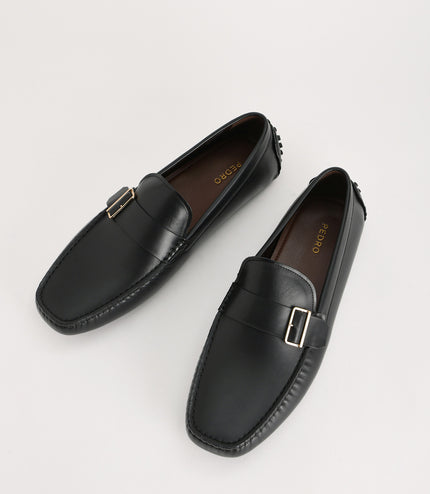 Buckled Leather Moccasin
