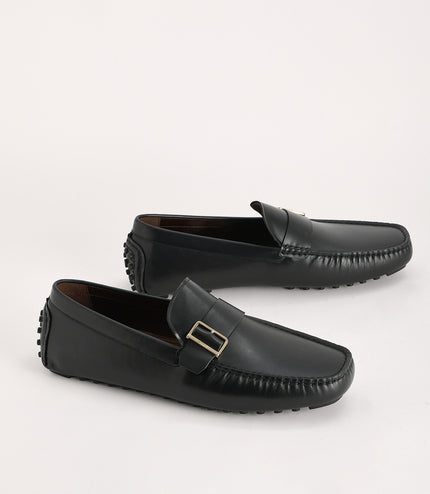 Buckled Leather Moccasin