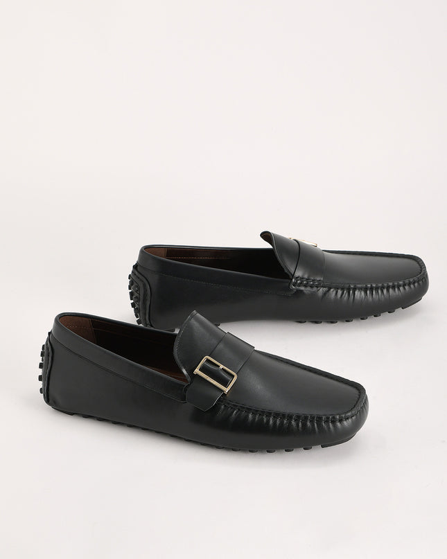 Buckled Leather Moccasin