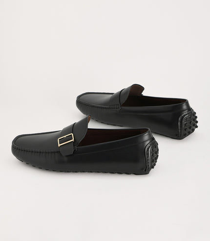 Buckled Leather Moccasin