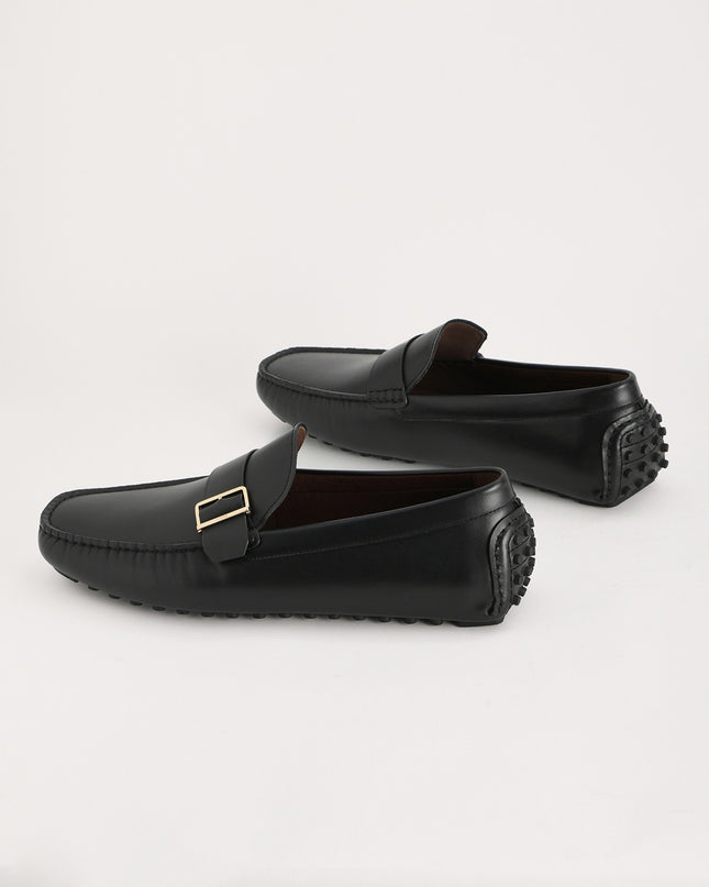 Buckled Leather Moccasin