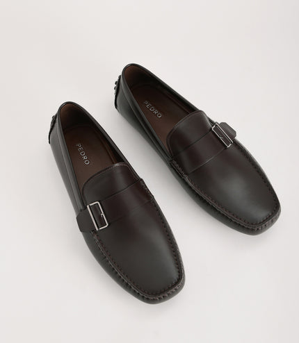 Buckled Leather Moccasin