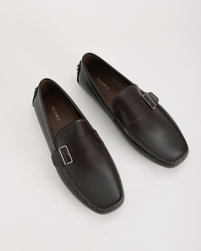 Buckled Leather Moccasin