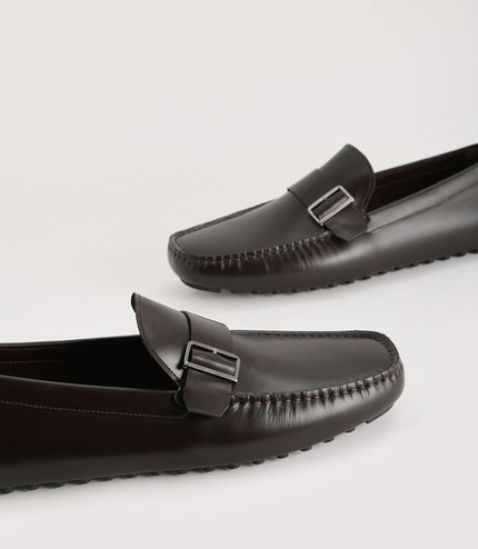 Buckled Leather Moccasin