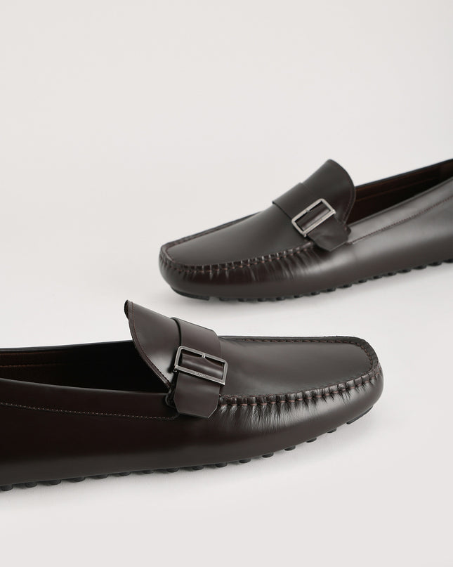 Buckled Leather Moccasin