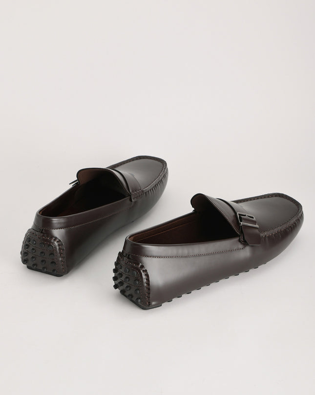 Buckled Leather Moccasin