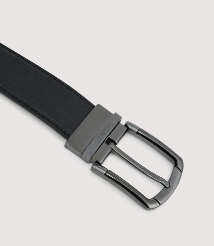Leather Reversible Pin Belt