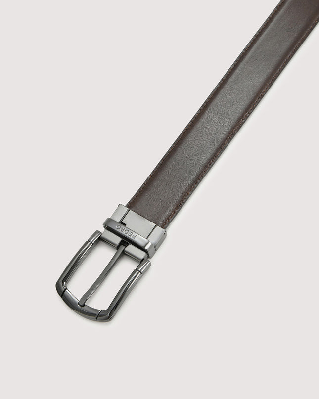 Leather Reversible Pin Belt