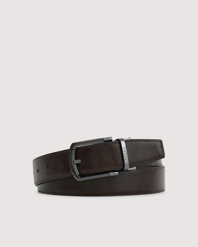 Leather Reversible Pin Belt
