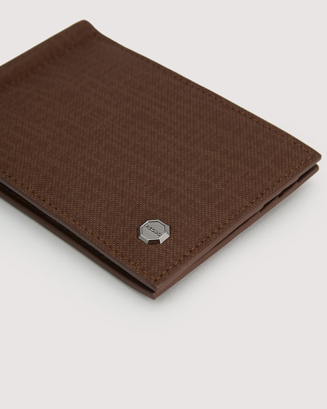 Leather Bi-Fold Cardholder with Money Clip