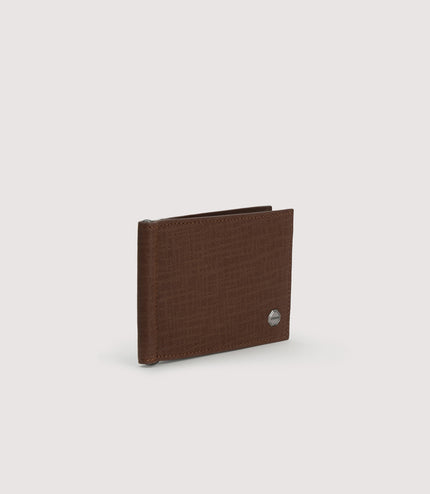 Leather Bi-Fold Cardholder with Money Clip