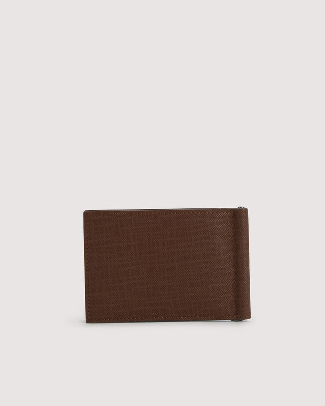 Leather Bi-Fold Cardholder with Money Clip