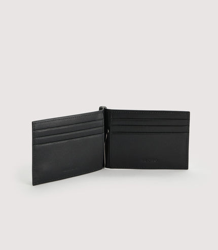 Leather Bi-Fold Cardholder with Money Clip